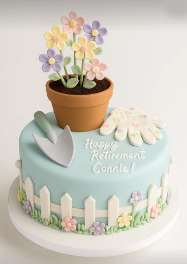 Blooming Garden Retirement Celebration Cake
