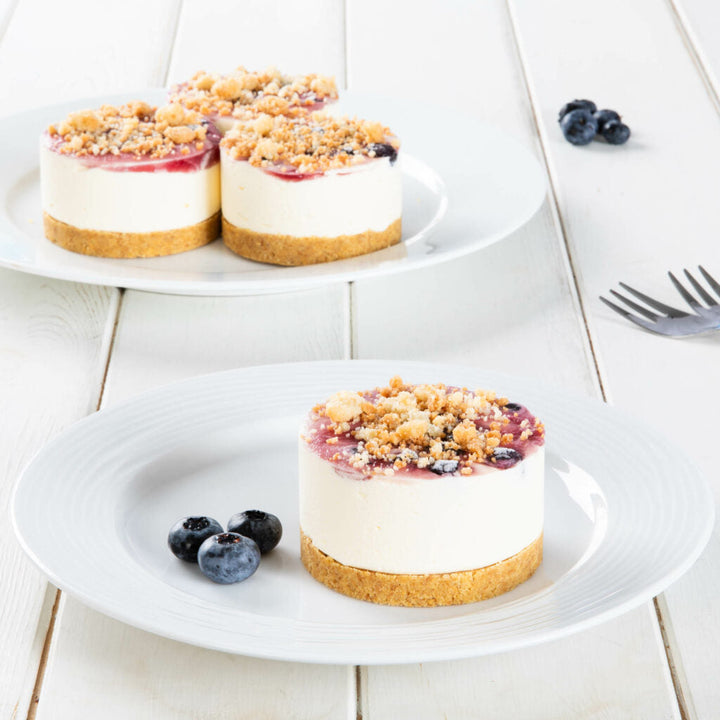 Blueberry Crumble Cold Cheesecake