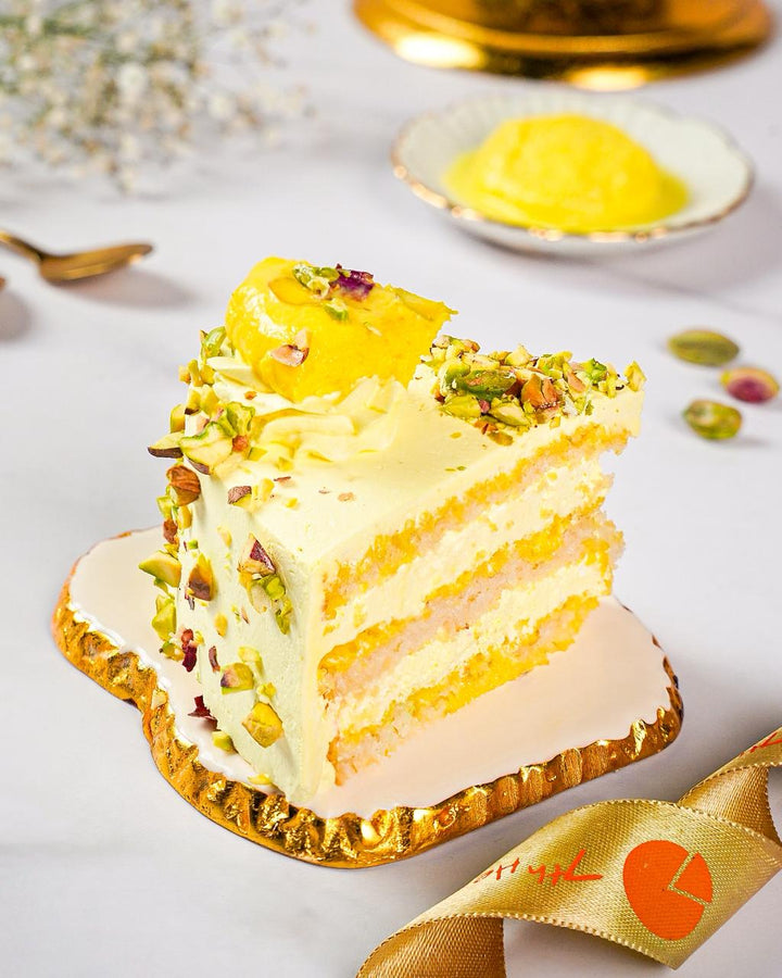 Rasmalai Fusion Cake Slice